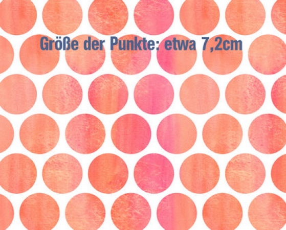 Lillestoff Bio Jersey - Riesenpunkte Aquarell- orangerot - Susalabim